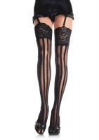 Stripe Thigh Hi With Lace Top