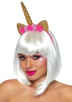 A2819 Golden Unicorn Flower Headband