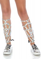 A2828 Iridescent Studded Shin Guards