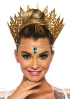 A2844 Glitter Die Cut Crown With Jewel Accent
