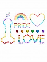 BODY018 Pride Adhesive Body Jewels Stickers