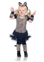 5 Piece Little Leopard Petticoat Dress Arm Warmers Leg Warmers Tail Ears