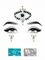 EYE027 Divinity Adhesive Face Jewels Sticker And 2 Of 3g Body Glitter Packets
