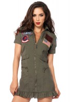 Top Gun Flight Dress,zipper Front Dress