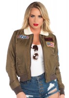 TG86735 Top Gun Womens Nylon Bomber Jacket With Interchangeable Name Badges