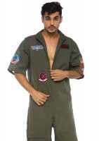 TG86774 Top Gun Mens Short Flight Suit With Interchangeable Name Badges