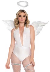2 Piece Angel Accessory Kit Includes Wings And Halo