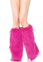 3923 Furry Lurex Leg Warmers