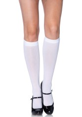 Nylon Knee Hi O/s White O/s Wh