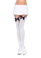 6255 Nylon Over The Knee With Bow