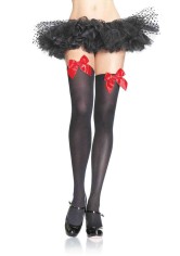 6255 Nylon Over The Knee With Bow