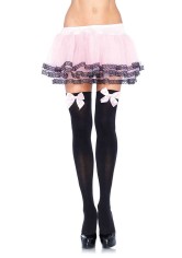 6255 Nylon Over The Knee With Bow