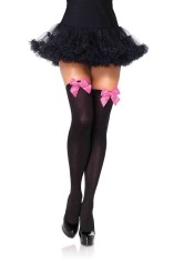 6255 Nylon Over The Knee With Bow