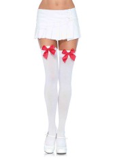 6255 Nylon Over The Knee With Bow