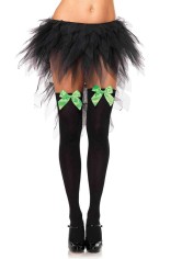 6255 Nylon Over The Knee With Bow