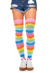 6600 Acrylic Neon Rainbow Thigh Highs