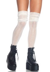 6906 Acrylic Pointelle Over The Knee Scrunch Sock