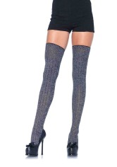 6907 Heather Acrylic Rib Knit Thigh Highs