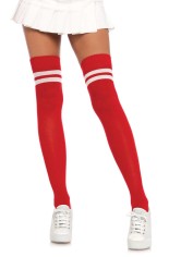 6919 Ribbed Athletic Thigh Highs