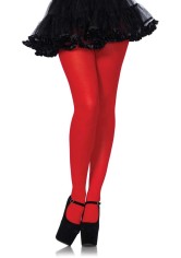 Nylon Tights One-Size Red