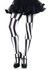 7904 Woven Opaque Striped Optical Illusion Pantyhose