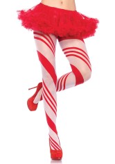7944 Spandex Sheer Candy Striped Pantyhose