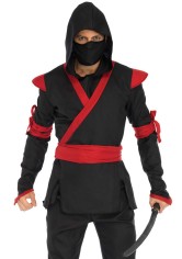 85653 5pc Ninja, Includes Shirt With Attached Wraps, Belt, Pants With Attached W