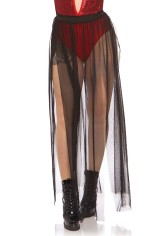 86773 Multi Slit Sheer Skirt