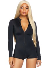 86869 Zipper Front Long Sleeved Romper