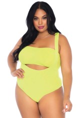 89261X 2 Pc Opaque Bandeau And Suspender Bodysuit