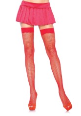 Nylon Fishnet Stocking O/s Red