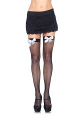 9018 Fishnet Stocking With Bow