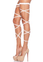 Garter Leg Wrap Set O/s White