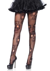 Sugar Skull Net Pantyhose