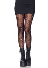 Pirate Booty Skull Net Pantyhose