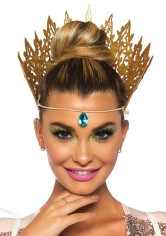 A2844 Glitter Die Cut Crown With Jewel Accent
