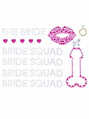 BODY017 Bride Squad Adhesive Body Jewels Stickers