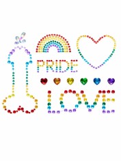 BODY018 Pride Adhesive Body Jewels Stickers