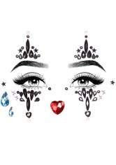 EYE025 Harlequin Adhesive Face Jewels Sticker