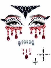 EYE037 Vampire Adhesive Face Jewels Sticker