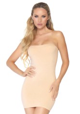 NK002 Seamless Opaque Microfiber Bodycon Tube Dress
