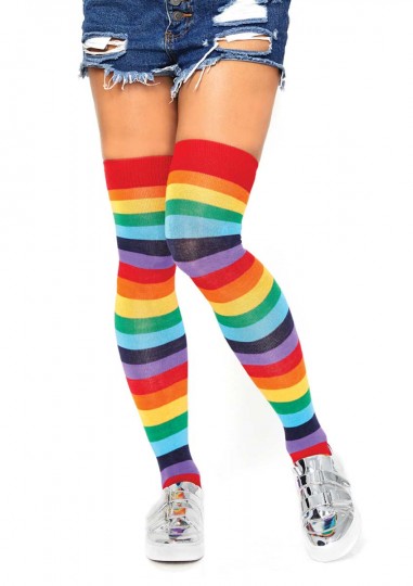 Leg Avenue Lycra Acrylic Rainbow Thigh High in Lingerie, Bras, Panties ...