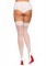1068 Spandex Sheer Thigh Highs With Striped Silicone Stay Up Top