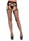 Diamond Net Opaque Stockings With Attached Garterbelt
