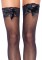 Sheer Thigh Hi Lace Top With Satin Bow