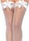 Sheer Thigh Hi Lace Top With Satin Bow