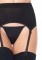 2 Piece Spandex Sheer Garter Belt And Stocking Set Plus Si Black