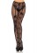 Fleur De Lace Suspender Illusion Crotchless Tights With Bow Accent