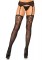 1945 Rhinestone Fishnet Stockings With Jacquard Lace Top