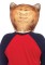 Foam Angry Cat Mask O/s Orange